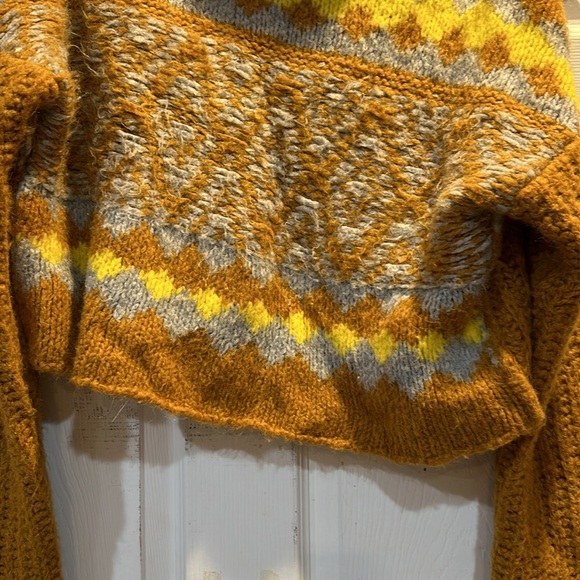 Free People Alpine Wool Blend Chunky Knit Sweater S - Picture 7 of 7